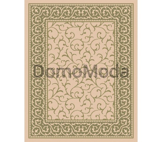 Безворсовый ковер Sisal  02218B CREAM-GREEN - высокое качество по лучшей цене в Украине